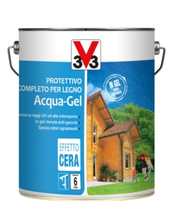 Protettivo completo per legno acqua-gel, colore noce scuro - 5 litri